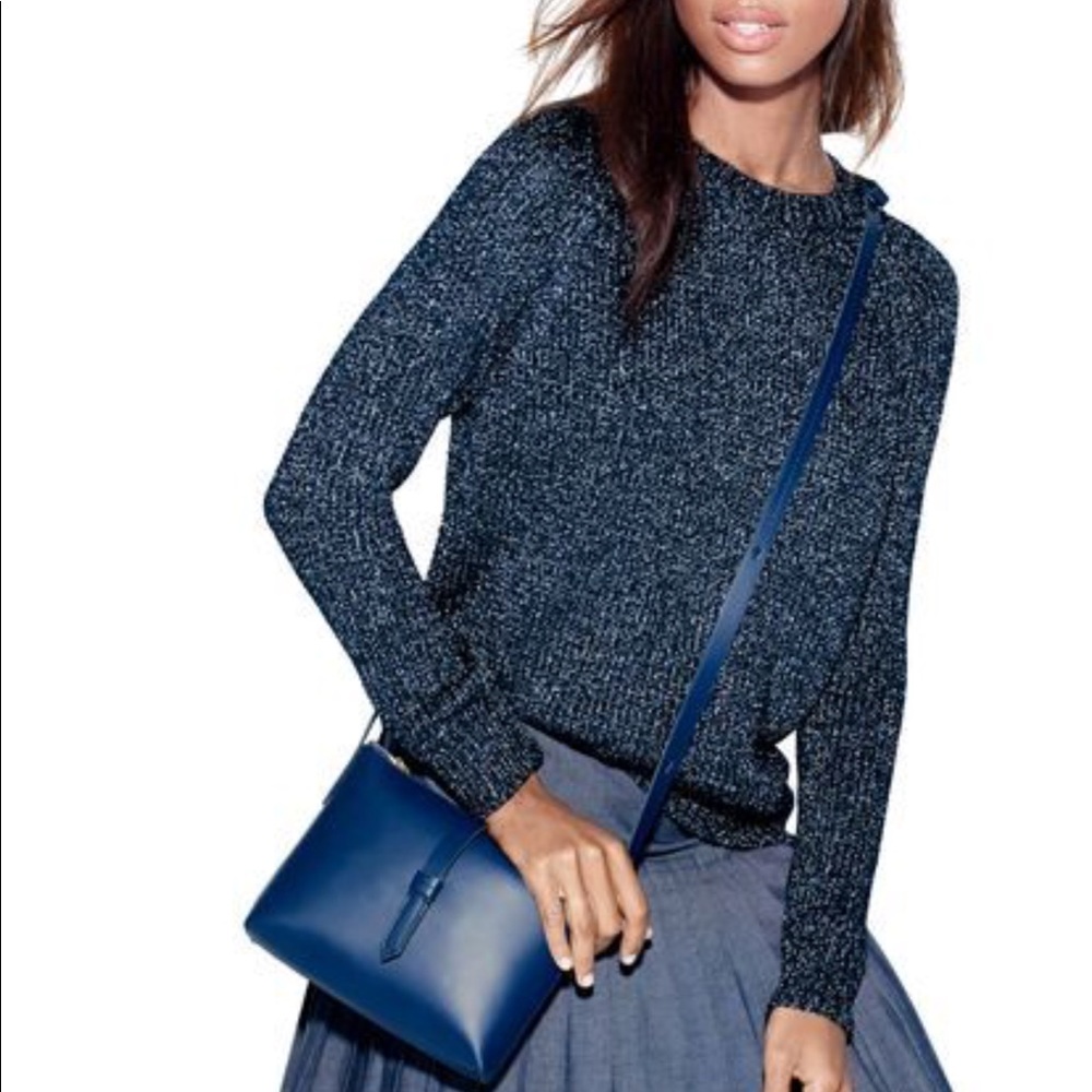J. Crew metallic side-slit sweater size S